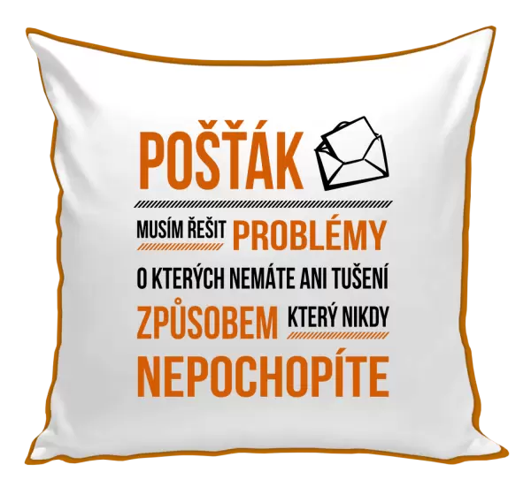 Polštář Musím řešit problémy - pošťák