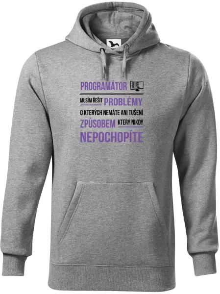 Pánská mikina Musím řešit problémy - programátor