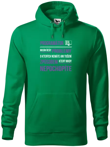 Pánská mikina Musím řešit problémy - programátor