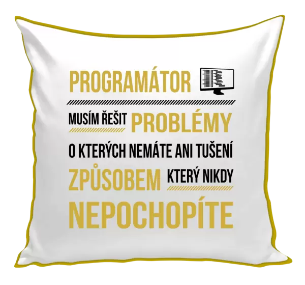 Polštář Musím řešit problémy - programátor