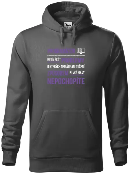 Pánská mikina Musím řešit problémy - programátor