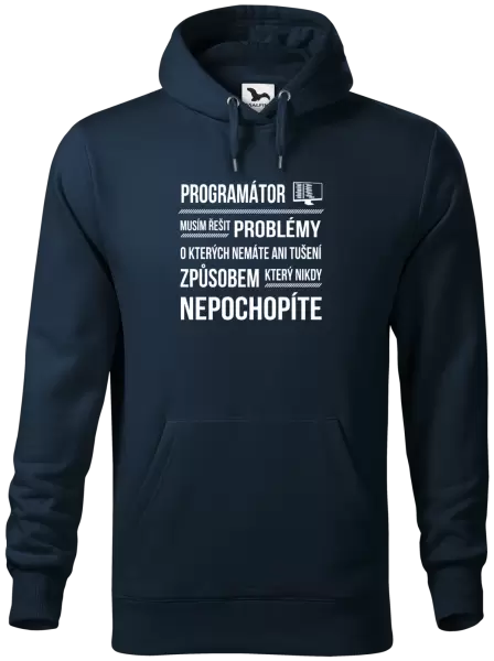 Pánská mikina Musím řešit problémy - programátor
