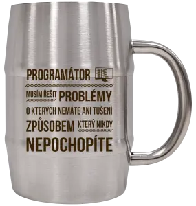 Nerezový chladicí půllitr Musím řešit problémy - programátor