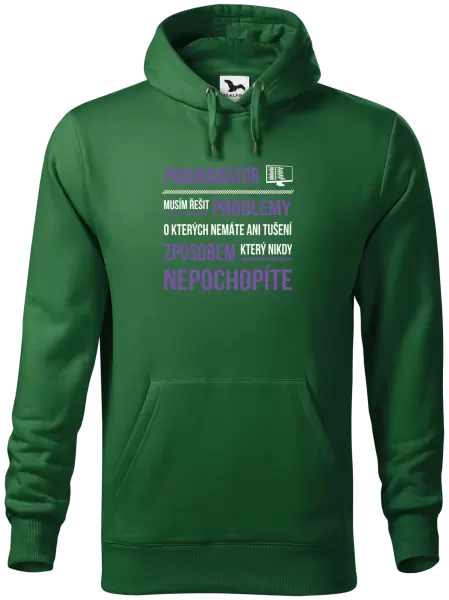 Pánská mikina Musím řešit problémy - programátor