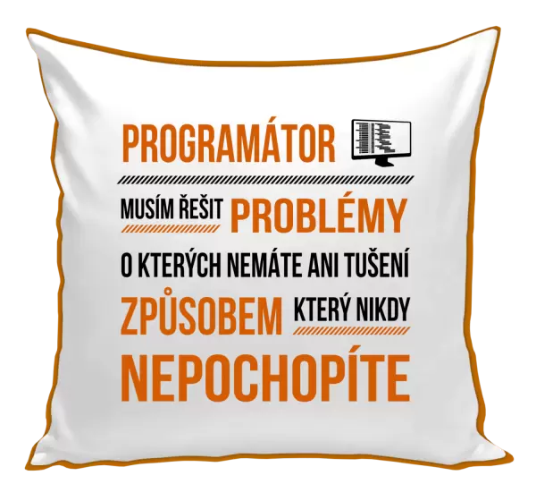 Polštář Musím řešit problémy - programátor