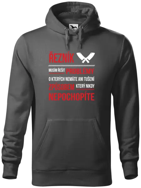 Pánská mikina Musím řešit problémy - řezník