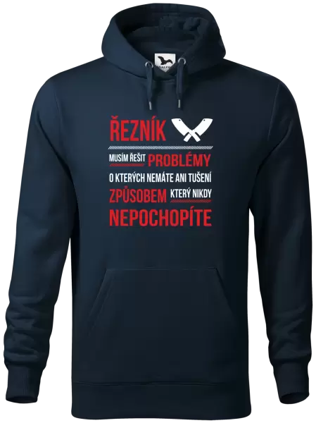 Pánská mikina Musím řešit problémy - řezník