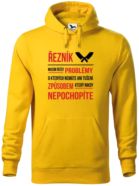 Pánská mikina Musím řešit problémy - řezník