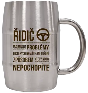 Nerezový chladicí půllitr Musím řešit problémy - řidič