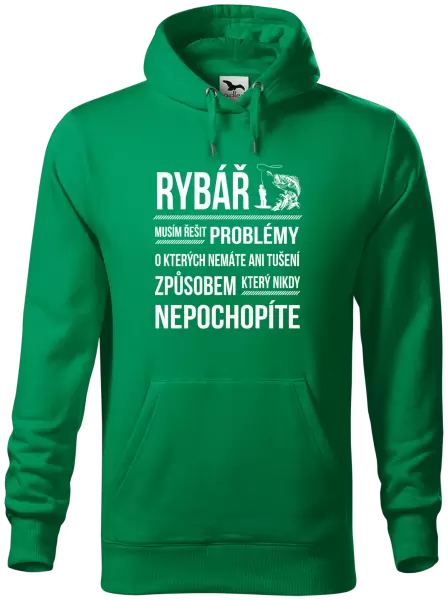 Pánská mikina Musím řešit problémy - rybář