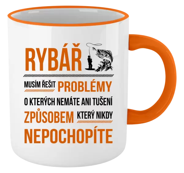 Hrnek Musím řešit problémy - rybář