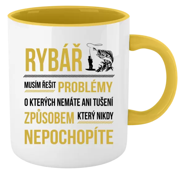 Hrnek Musím řešit problémy - rybář