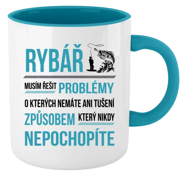 Hrnek Musím řešit problémy - rybář