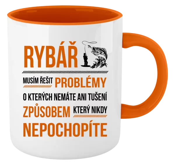 Hrnek Musím řešit problémy - rybář