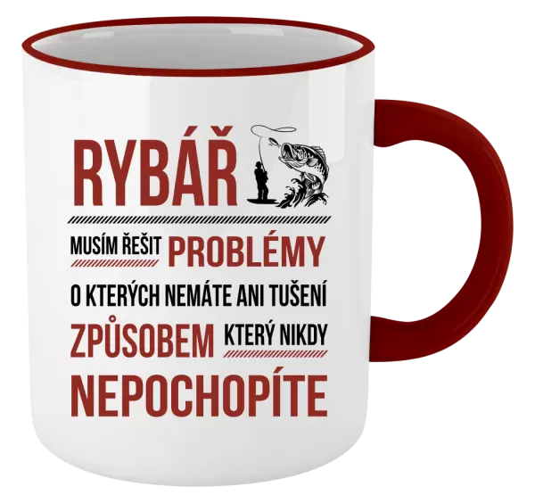 Hrnek Musím řešit problémy - rybář