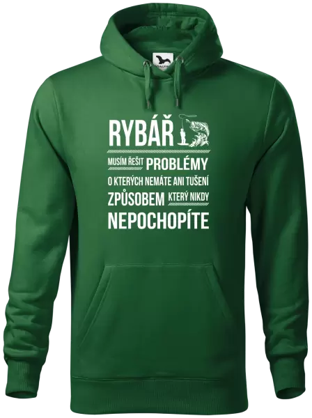 Pánská mikina Musím řešit problémy - rybář