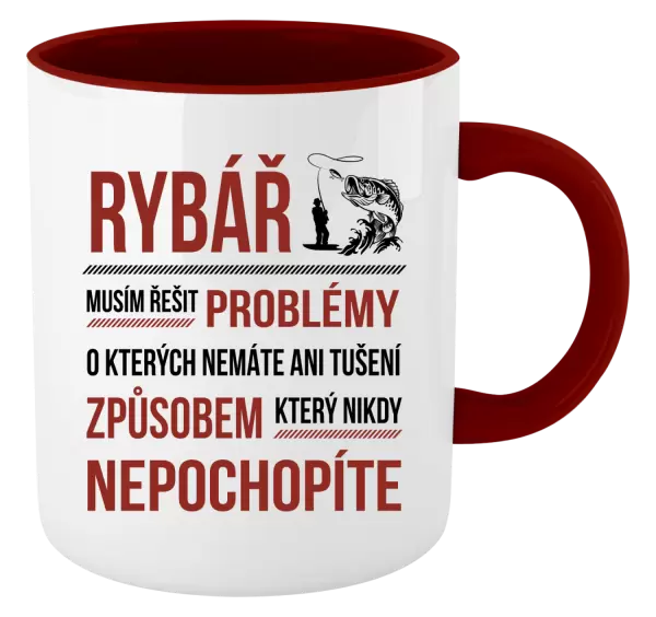 Hrnek Musím řešit problémy - rybář