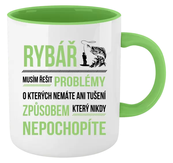 Hrnek Musím řešit problémy - rybář