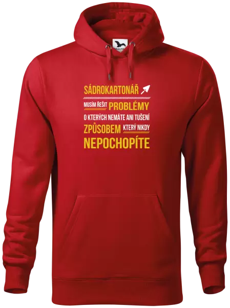 Pánská mikina Musím řešit problémy - sádrokartonář