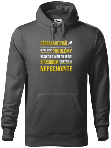 Pánská mikina Musím řešit problémy - sádrokartonář