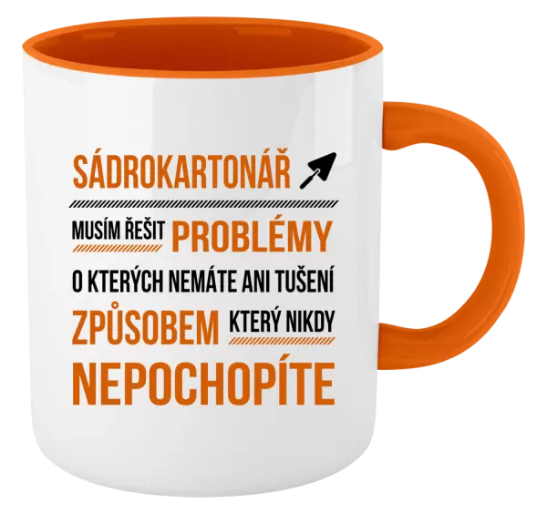 Hrnek Musím řešit problémy - sádrokartonář