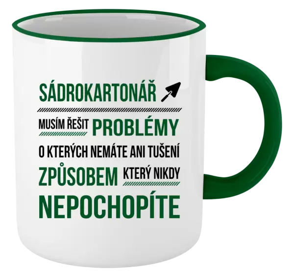Hrnek Musím řešit problémy - sádrokartonář