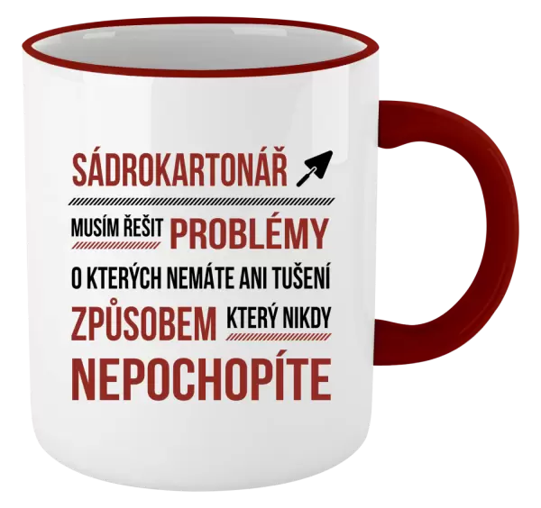 Hrnek Musím řešit problémy - sádrokartonář