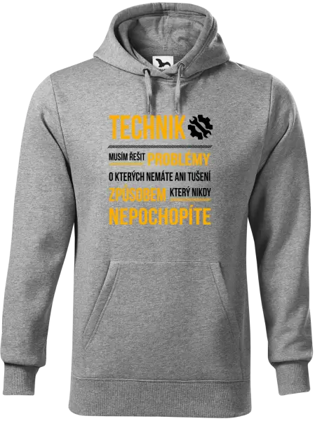 Pánská mikina Musím řešit problémy - technik