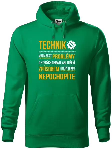 Pánská mikina Musím řešit problémy - technik