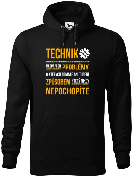 Pánská mikina Musím řešit problémy - technik