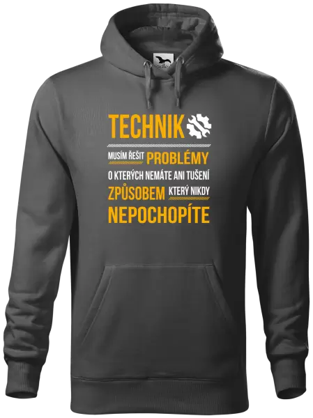 Pánská mikina Musím řešit problémy - technik