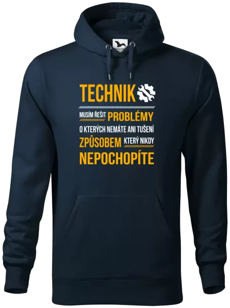 Pánská mikina Musím řešit problémy - technik