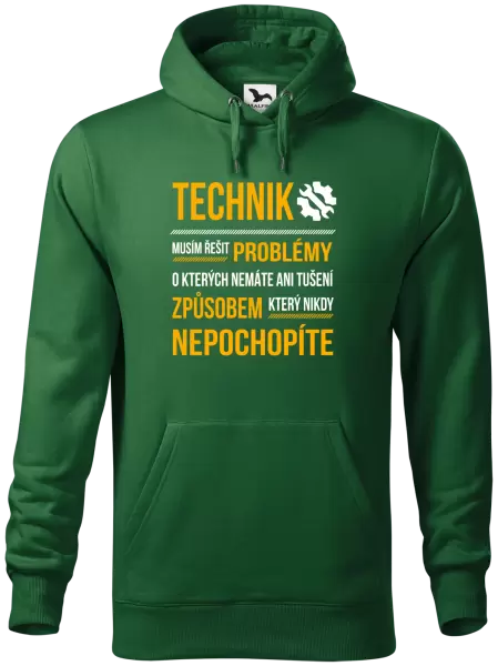 Pánská mikina Musím řešit problémy - technik