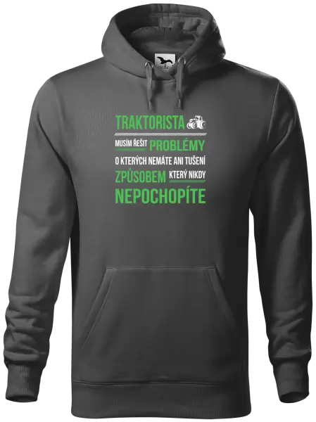 Pánská mikina Musím řešit problémy- traktorista