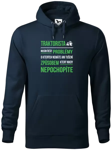 Pánská mikina Musím řešit problémy- traktorista