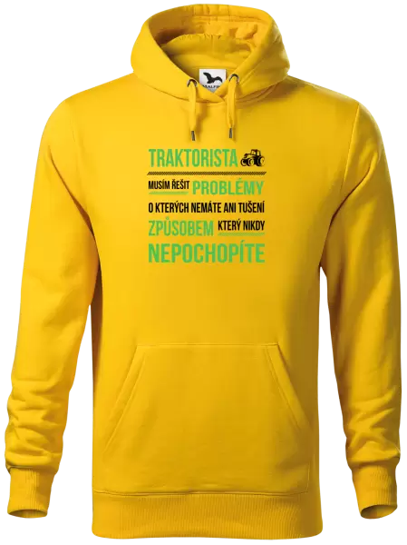 Pánská mikina Musím řešit problémy- traktorista