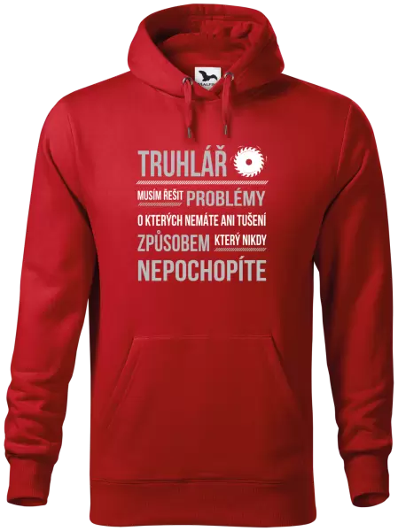 Pánská mikina Musím řešit problémy - truhlář