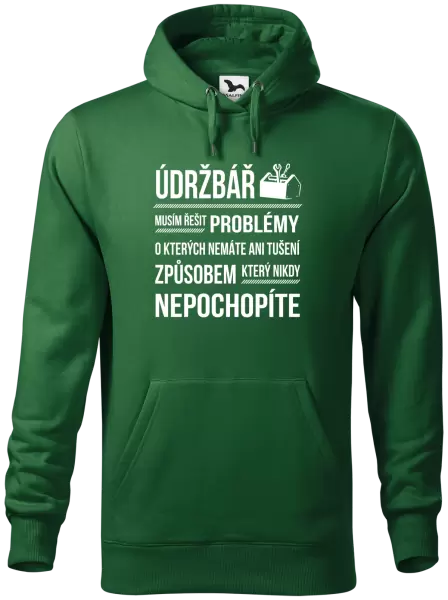 Pánská mikina Musím řešit problémy - údržbář