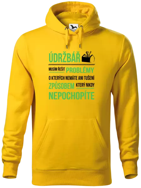 Pánská mikina Musím řešit problémy - údržbář
