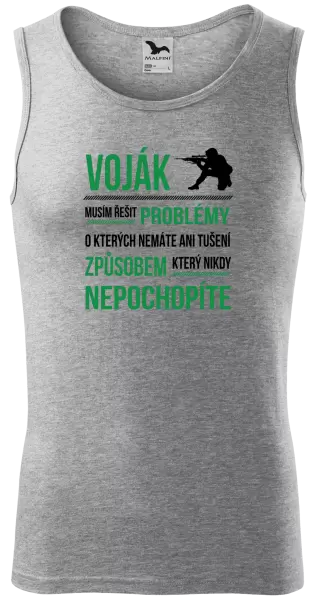 Pánské tílko Musím řešit problémy - voják