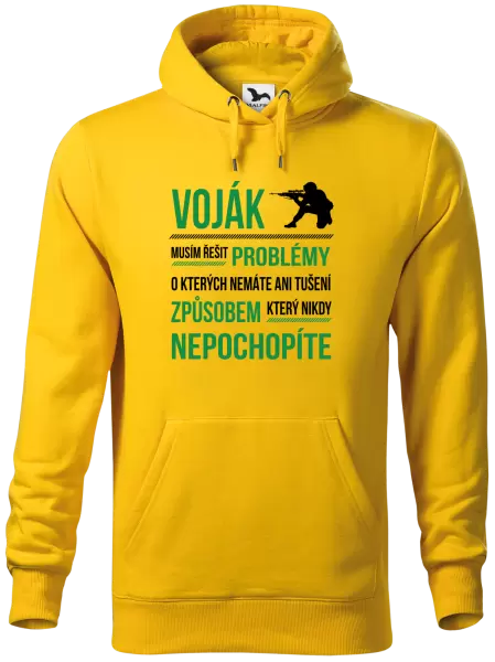 Pánská mikina Musím řešit problémy - voják