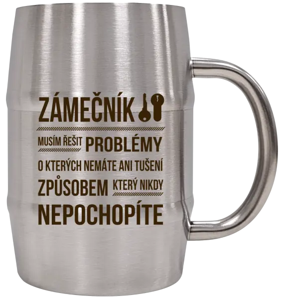 Nerezový chladicí půllitr Musím řešit problémy - zámečník