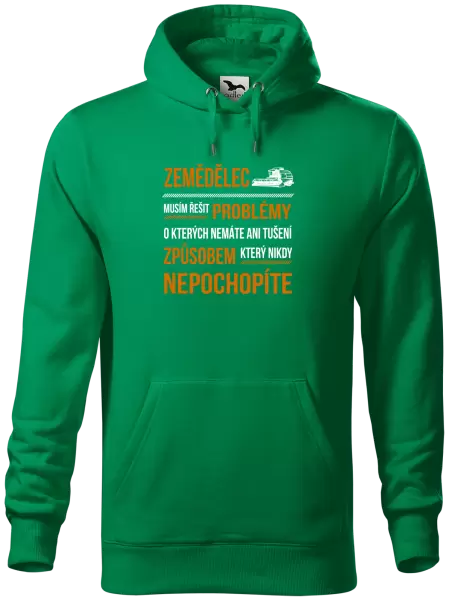 Pánská mikina Musím řešit problémy - zemědělec