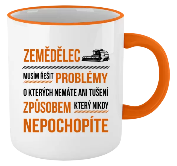 Hrnek Musím řešit problémy - zemědělec