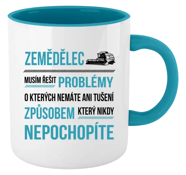 Hrnek Musím řešit problémy - zemědělec
