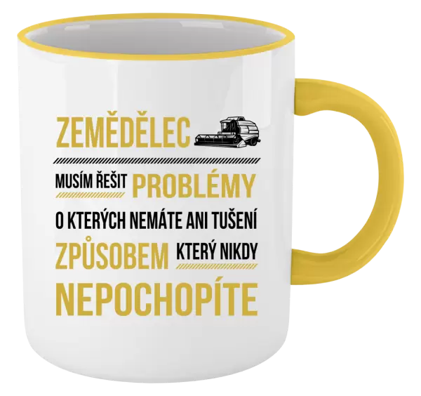 Hrnek Musím řešit problémy - zemědělec