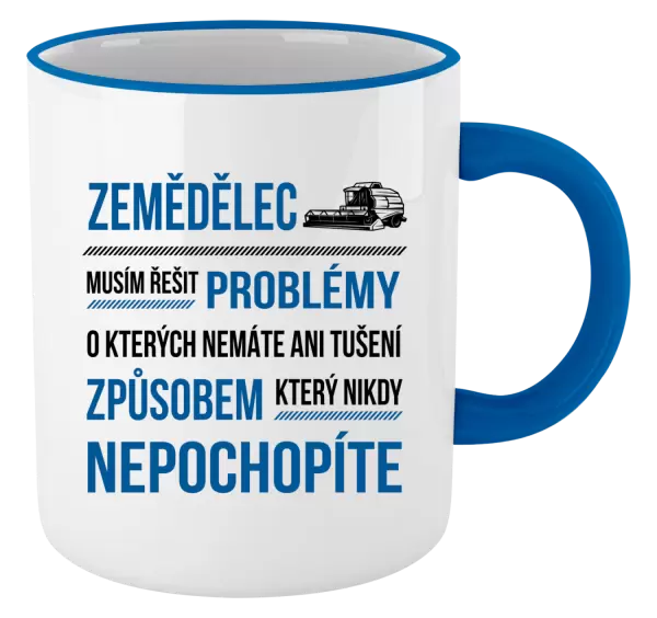 Hrnek Musím řešit problémy - zemědělec