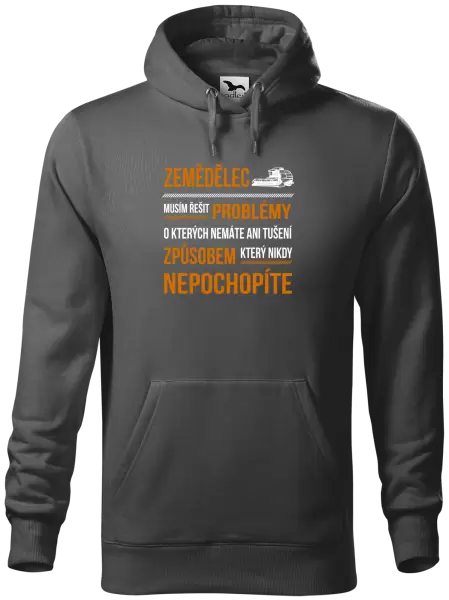 Pánská mikina Musím řešit problémy - zemědělec