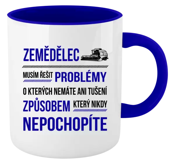Hrnek Musím řešit problémy - zemědělec