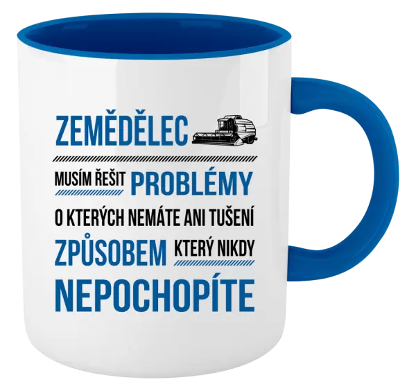 Hrnek Musím řešit problémy - zemědělec
